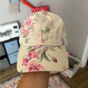 LoveShackFancy Cream Floral Cap RARE